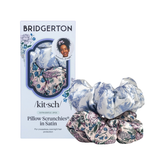 KITSCH x Bridgerton Satin Pillow Scrunchies Toile in Bloom