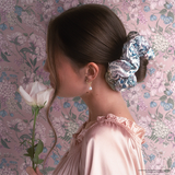 KITSCH x Bridgerton Satin Pillow Scrunchies Toile in Bloom
